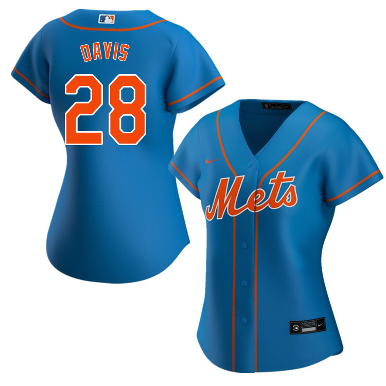 Nike Women #28 J.D. Davis New York Mets Baseball Jerseys Sale-Blue
